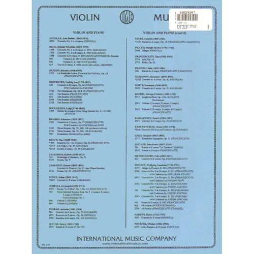 Vista 3 de Rachmaninoff - Vocalise Op. 34 No. 14. For Violin & Piano. Edited by Gingold. by International