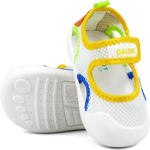 Vista 4 de OAISNIT Sandalias de verano para bebés, niñas y niños, antideslizantes, ligeras, zapatos de agua para la playa, primeros pasos