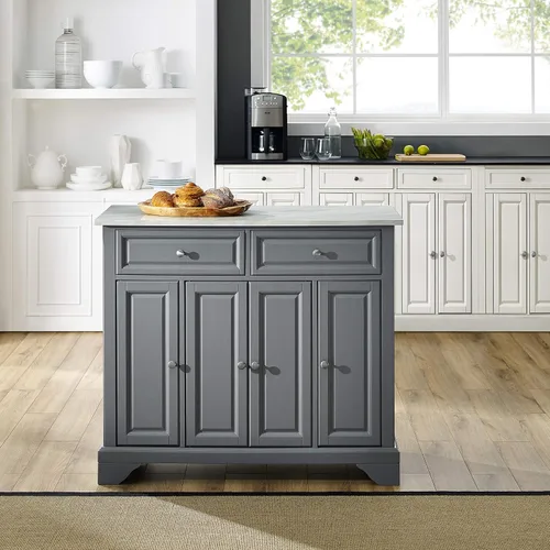 Vista 11 de Crosley Furniture Avery - Isla de cocina, estantes de almacenamiento