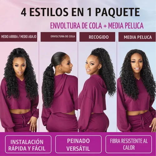 Vista 4 de Sensationnel Instant Updown Halfwig Pony-Iud 2, 1 JETBLACK