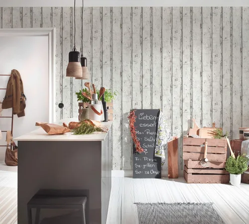 Vista 8 de A.S. Creation 95370-1 - Papel pintado con efecto madera, tamaño del rollo: 33.0 ft x 1.7 ft