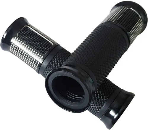Vista 2 de Negro Manillar Aluminio CNC Gel Goma Hand Grips Compatible para 2013 Ducati Multistrada 1200