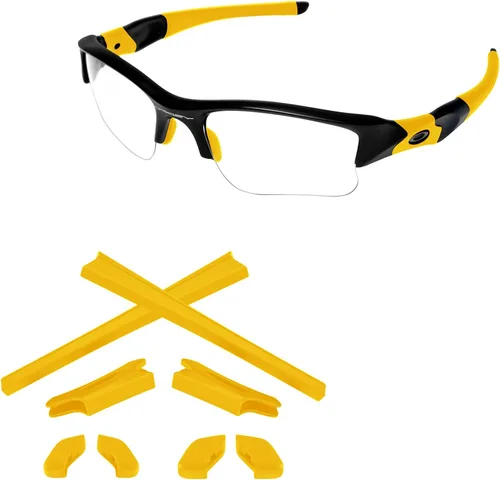 Vista 12 de Kits de Goma de Repuesto Earsocks y Nosepieces para Oakley Flak Jacket Flak Jacket XLJ Sunglass, Negro
