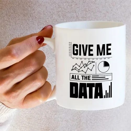 Vista 5 de Retreez Taza divertida – Give Me All The Data Science Scientist Analyst Computer Accounting - Tazas de café de cerámica de 11 onzas, sarcasmo