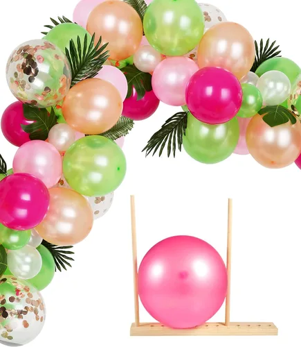 Vista 6 de Auihiay Regla de medición de globos de madera ajustable de 12 tamaños, herramienta de medición para decoraciones de globos, arcos, columnas