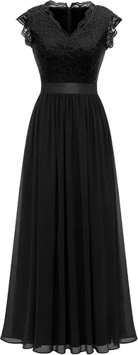 Vista 35 de Dressystar - Vestido de dama de honor, sin mangas, con cuello en V, para fiesta de boda