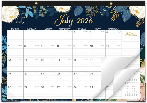 Vista 10 de Calendario de escritorio 2026-2027 – julio 2026 – diciembre 2027, calendario de escritorio mensual grande de 18 meses, 22 x 17 pulgadas, almohadilla