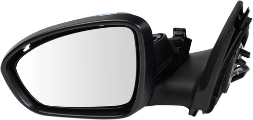 Vista 75 de TRQ Espejo plegable con calefacción eléctrica del lado del conductor con indicador de punto ciego pintura a juego negro liso compatible con Kia