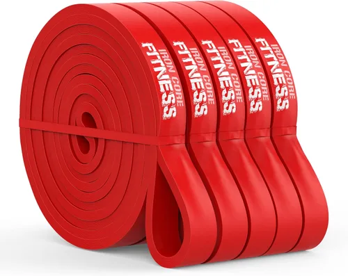 Vista 9 de Iron Core Fitness Paquete de 5 bandas de resistencia largas de calidad de gimnasio, amadas por profesionales del fitness para entrenamientos