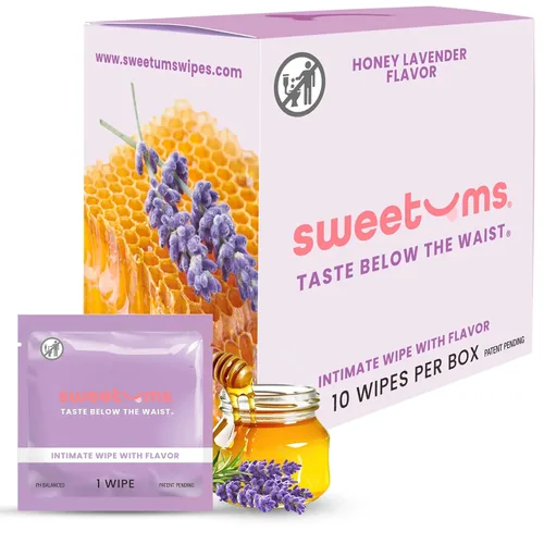 Vista 11 de Toallitas femeninas Sweetums para mujeres, envueltas individualmente - Toallitas íntimas con sabor y pH equilibrado - Paquete de 10 (cereza)