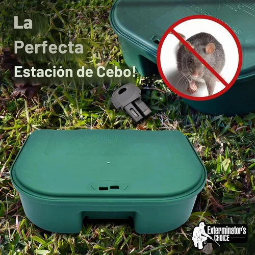 Vista 2 de Exterminators Choice Caja grande para cebo para ratas con 1 llave, plástico