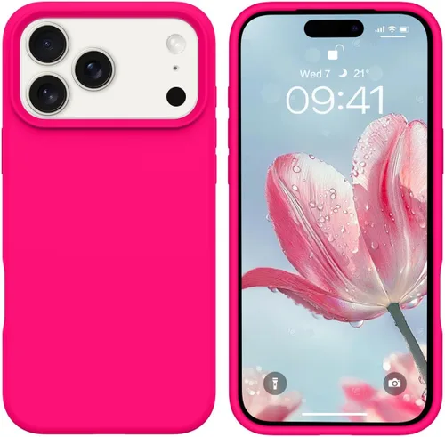 Vista 68 de GUAGUA Funda compatible con iPhone 17 Pro Max de 6.9 pulgadas, silicona líquida, goma de gel suave, delgada, forro de microfibra delgada