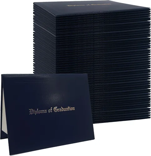 Vista 25 de GraduationMall Cubierta impresa para diploma para certificado 8.5 x 11 pulgadas, color negro, paquete de 1