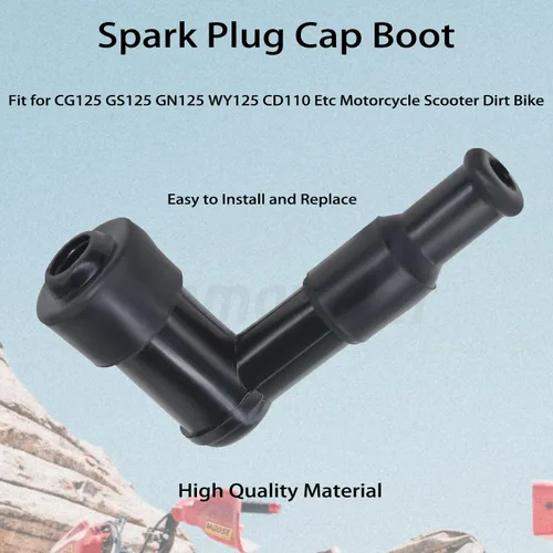 Vista 3 de Tapa de bujía, impermeable, no resistente, piezas de repuesto aptas para CG125 GS125 GN125 WY125 CD110, etc. Motocicleta, Scooter Dirt Bike ATV.