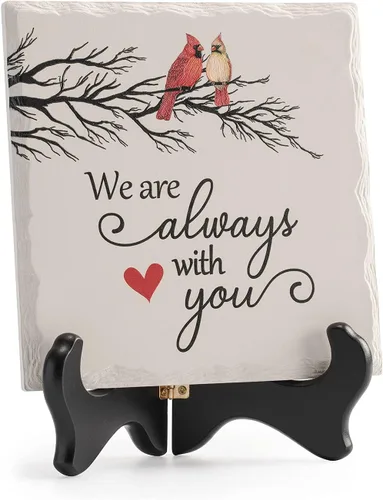 Vista 12 de LukieJac - Regalos de condolencia para la pérdida de un ser querido en memoria de madre y padre, placa con soporte de madera, regalos