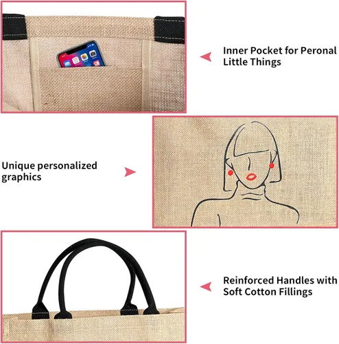 Vista 2 de Bolsa de playa grande para mujer con bolsillo frontal transparente, bonita bolsa de paja para uso en verano, bolsa de compras reutilizable