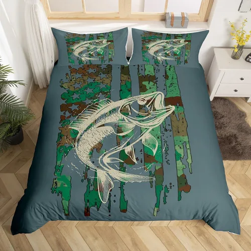 Vista 20 de Feelyou Juego de ropa de cama con patrón de sushi, funda de edredón de estilo japonés para niños, niñas, adolescentes, funda de edredón con temática