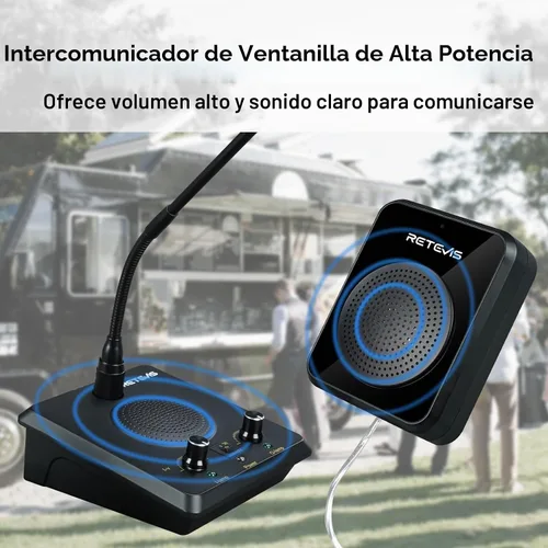 Vista 4 de Retevis Intercomunicador de ventana RT-9909,Sistema de intercomunicación