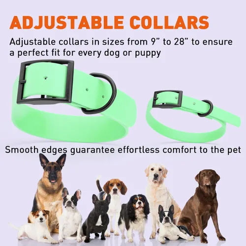 Vista 167 de Dogline Biothane - Collar impermeable para perro con hebilla de liberación rápida, resistente cincha de nailon recubierta con resistente y a prueba