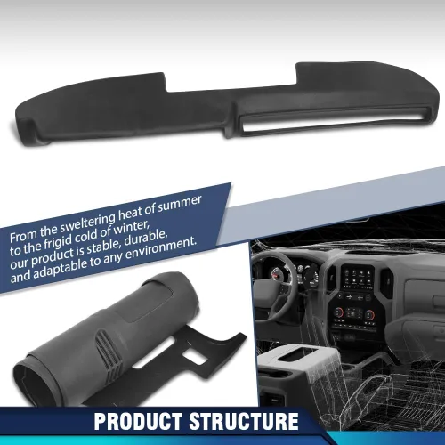 Vista 9 de PIT66 Cubierta de bisel de tablero TPE color negro compatible con Dodge Charger Plymouth Belvedere Coronet GTX Road Runner Satellite 1971-1974 Panel