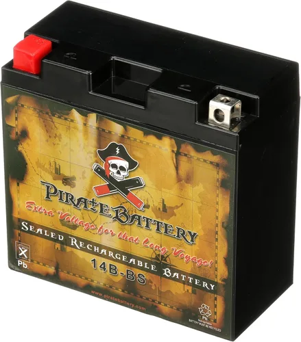 Vista 2 de Pirate Battery YT14B-BS 12V 145 CCA AGM – Batería libre de mantenimiento de 12 Ah para moto deportiva, cuatrimoto, moto acuática, scooter – Terminal