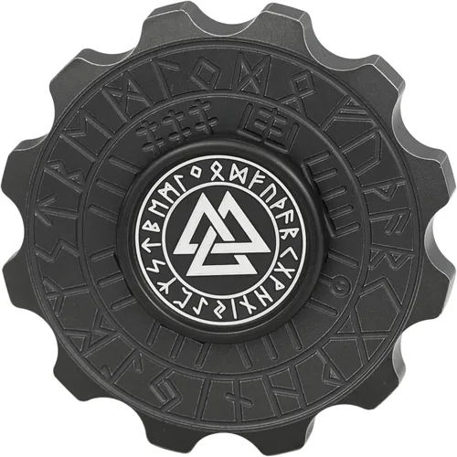 Vista 9 de Freelove Juguete para ansiedad vikingo con diseño de pirata y chismes, juguete giratorio de metal de cobre para adultos, rodamiento premium para 4 ~