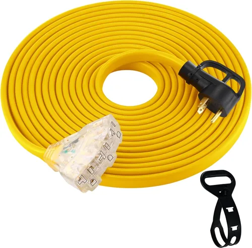 Vista 22 de Tellegloww Cable generador plano para RV NEMA TT-30p a 3X 5-20R/5-15R de 10 Negro