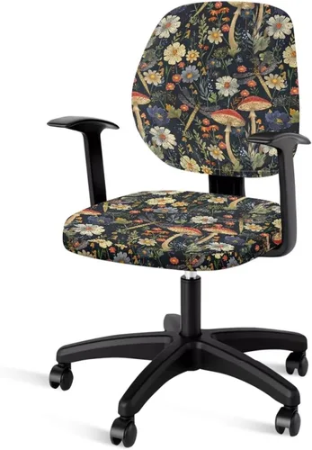 Vista 19 de Talayituse - Funda para silla de oficina o computadora con estampado de estrellas de playa, funda de asiento dividida elástica, extraíble y lavable