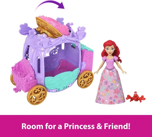 Vista 4 de Mattel Disney Princess Toys Surprise - Muñeca pequeña y vehículo