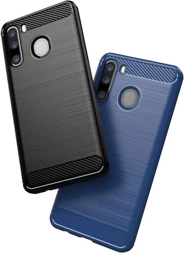 Vista 6 de Asuwish Funda compatible con Samsung Galaxy A21, protector de pantalla de vidrio templado y accesorios para celda, fundas delgadas de silicona suave