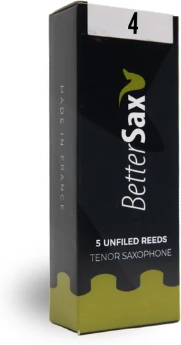 Vista 8 de BetterSax Cañas de corte de jazz para saxofón Tenor, fuerza 2.0, paquete de 5 para una calidad de sonido superior, perfectas para actuaciones