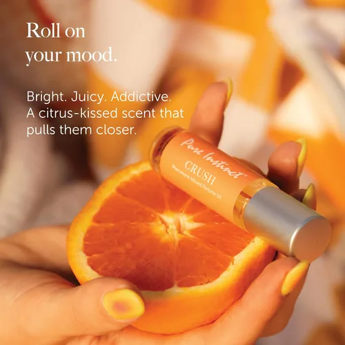 Vista 5 de Pure Instinct CRUSH The Original - Perfume de aceite esencial con infusión de feromonas, para sus mujeres, listo para la TSA
