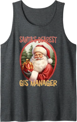 Vista 12 de GIS Manager Christmas Holiday Love Xmas Tank Top Negro