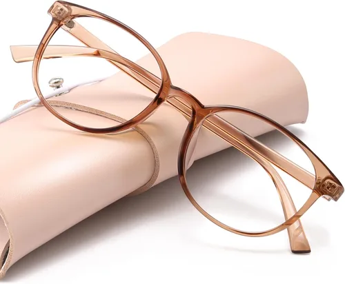 Vista 15 de Miyya - Lentes con bloqueo de luz azul para mujeres, lentes modernos redondos transparentes anti luz azul, antifatiga ocular y antirreflejante UV