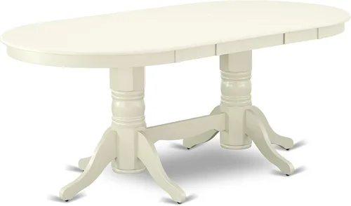 Vista 8 de East West Furniture Vancouver - Juego de cocina de 5 piezas para 4 personas, incluye una mesa de comedor ovalada con hoja de mariposa y 4 sillas