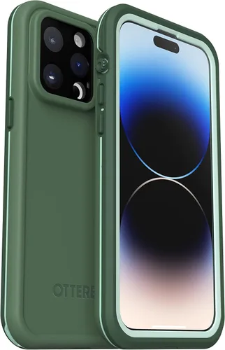 Vista 8 de OtterBox FRē Series - Funda impermeable con MagSafe (diseñada por LifeProof) para iPhone 14 Pro Max (solamente), color negro