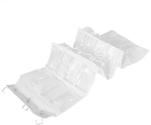 Vista 9 de Wisecoco Organizador de zapatos con 24 bolsillos sobre la puerta, ahorro de espacio, bolsas de almacenamiento colgantes para armario, estante