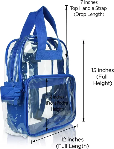 Vista 11 de DALIX Bolsas de mochila transparentes de plástico liso dorado