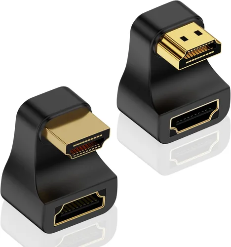 Vista 13 de Duttek 90 Degree HDMI Adapter 4 Styles, 8K HDMI 90 Degree Adapter[48Gbps, 8K@60Hz] Up&Down Angle, Left&Right Angle HDMI Male to Female Extender