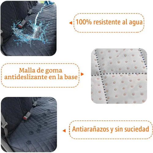 Vista 2 de Honest - Fundas de asiento de coche para perro, funda de asiento de perro con solapa lateral para automóviles, camiones y SUV, funda impermeable