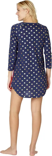 Vista 3 de INTIMO Wonder Woman - Vestido de noche raglán con logotipo circular, Rojo