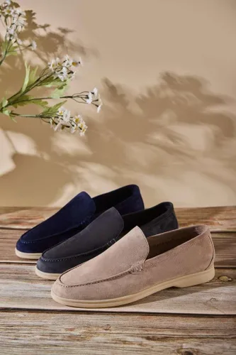 Vista 7 de Mocasines de cuero de gamuza de diseñador prémium para hombre Summer Stroll