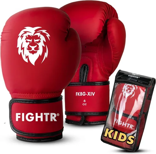 Vista 7 de FIGHTR® Guantes de boxeo para niños y más estabilidad Niños y niñas junior Boxeo, MMA, Muay Thai, Kickboxing y Artes Marciales 04 06 oz incl.