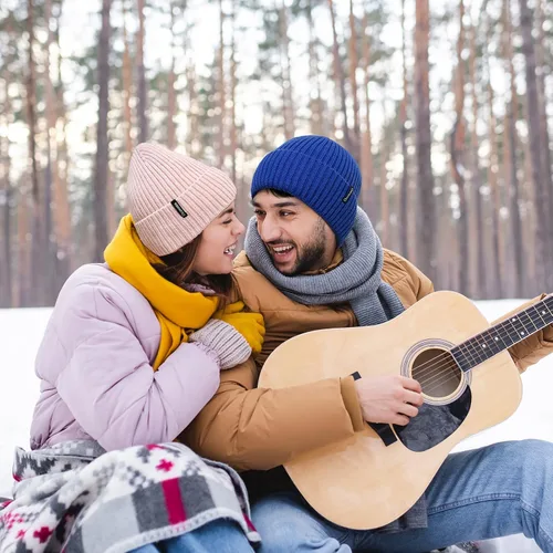 Vista 5 de Ocatoma Gorro para hombre y mujer, cálido, de invierno, con puños, suave, cálido, unisex, para esquí