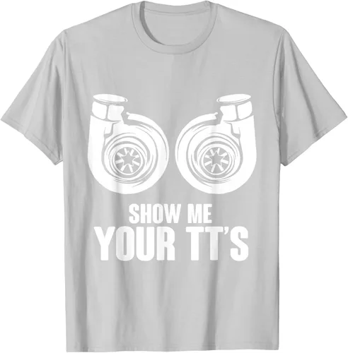 Vista 44 de Funny Show Me Your TT's Twin Turbo Car Racing Camiseta, Negro, S