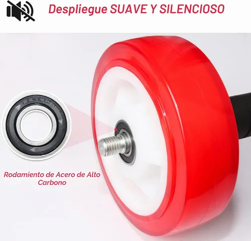 Vista 4 de Rueda de rodillo abdominal, equipo de ejercicio central - capacidad de peso de 880 libras, rueda de abdominales sin ruido para entrenamiento