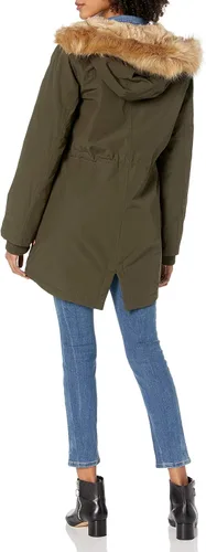 Vista 3 de Levi's - Parka con capucha y forro de piel sintética para mujer (tamaño estándar y extra grande)