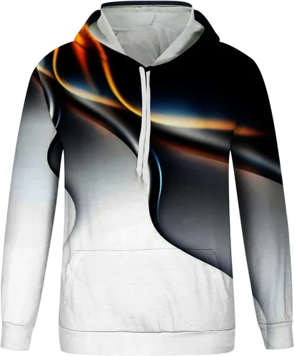 Vista 4 de Men's Casual Pullover Hoodies Tops 3D Print Graphic Sweatshirt Athletic Hoodie Fleece Lined Hooded Pullover