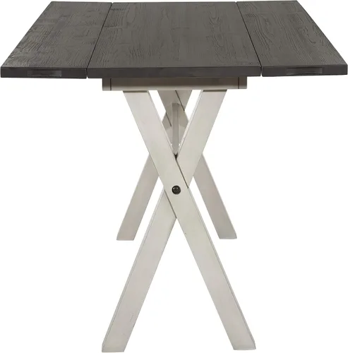 Vista 5 de OSP Home Furnishings Kristen - Escritorio extensible abatible para mesa de comedor, acabado carbón
