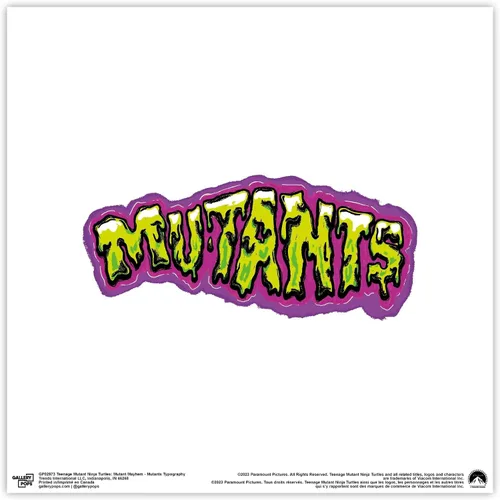 Vista 10 de Trends International Gallery Pops Nickelodeon Teenage Mutant Ninja Turtles: Mutant Mayhem - Arte de pared de tipografía de mutantes, versión Versión